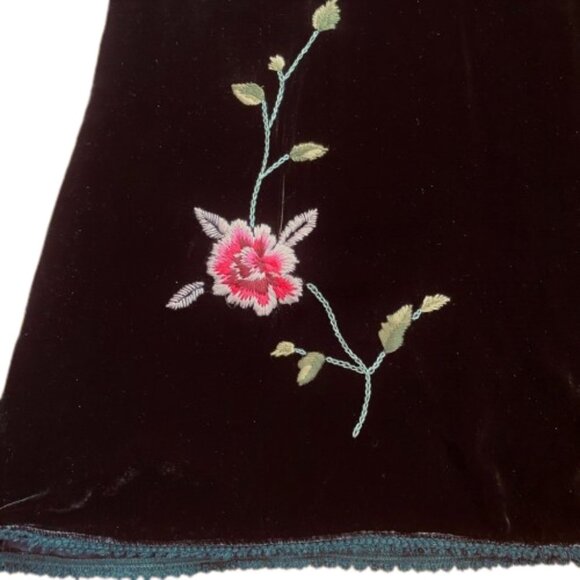 Vintage Coldwater Creek velvet embroidered maxi skirt - Picture 7 of 14